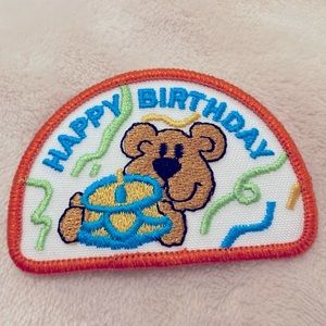 Happy Birthday teddy bear patch